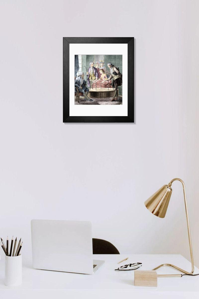 Shown hanging in a room: Modern 14"x12" (36x31cm)