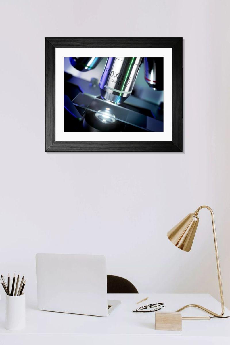 Shown hanging in a room: Modern 14"x12" (36x31cm)