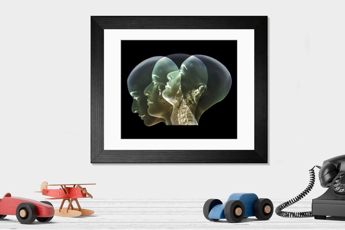 Shown hanging in a room: Modern 14"x12" (36x31cm)