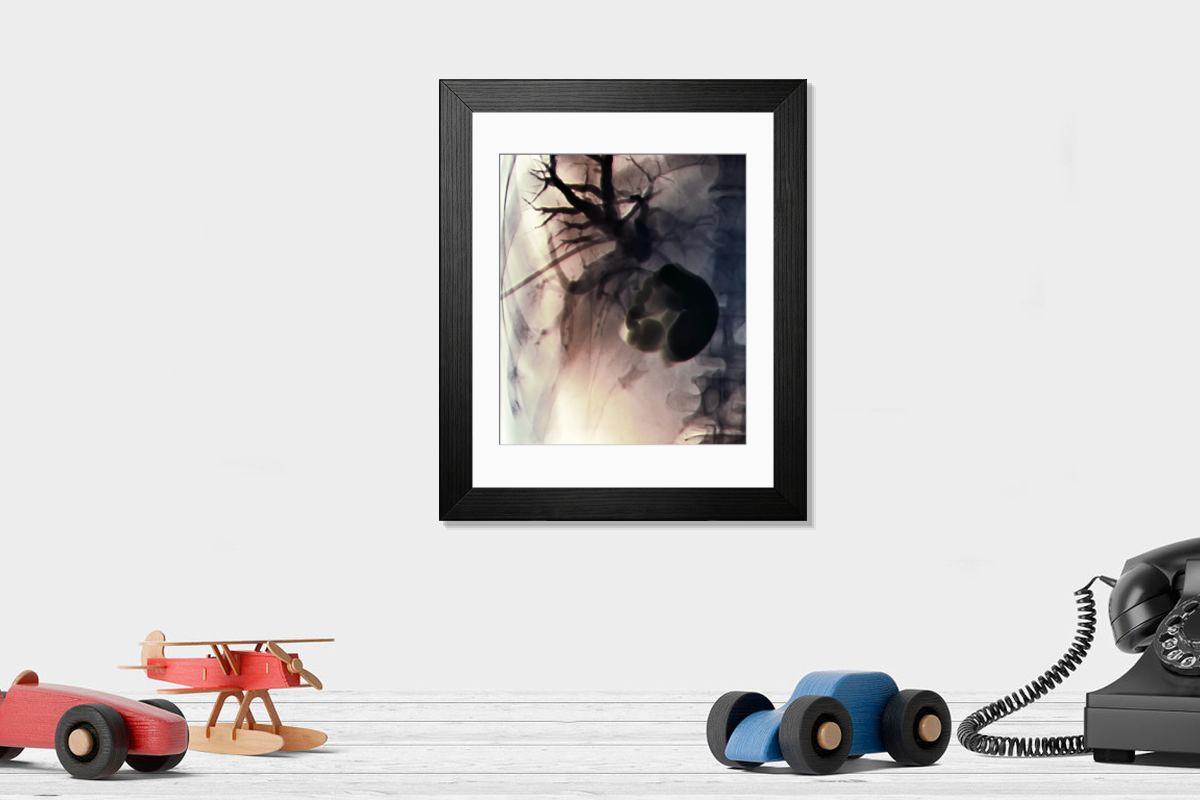 Shown hanging in a room: Modern 14"x12" (36x31cm)