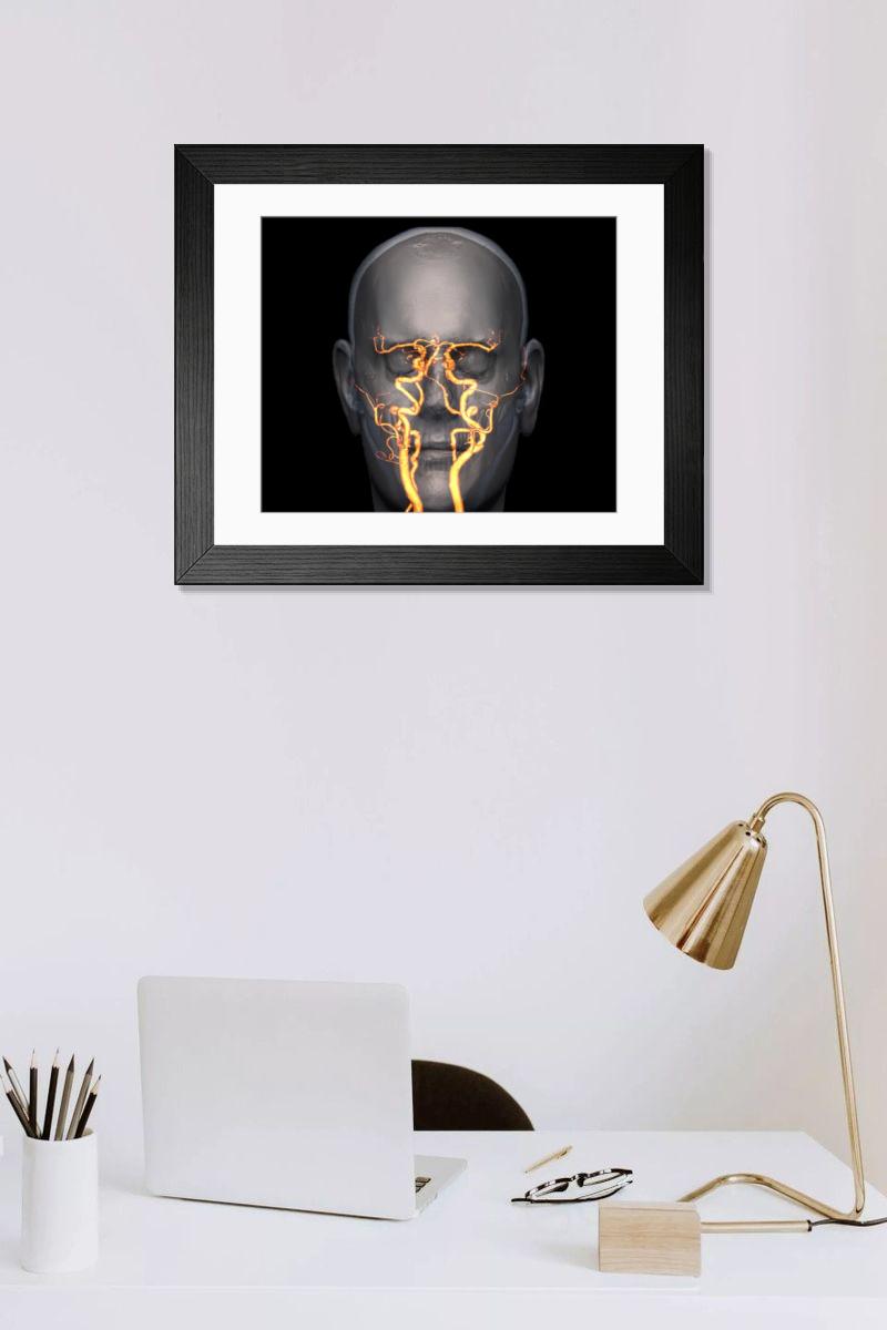 Shown hanging in a room: Modern 14"x12" (36x31cm)