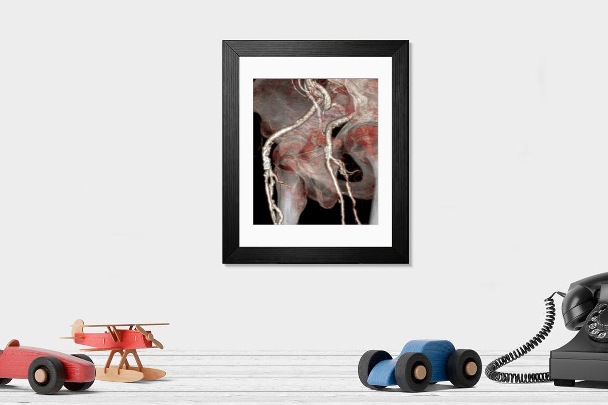 Shown hanging in a room: Modern 14"x12" (36x31cm)