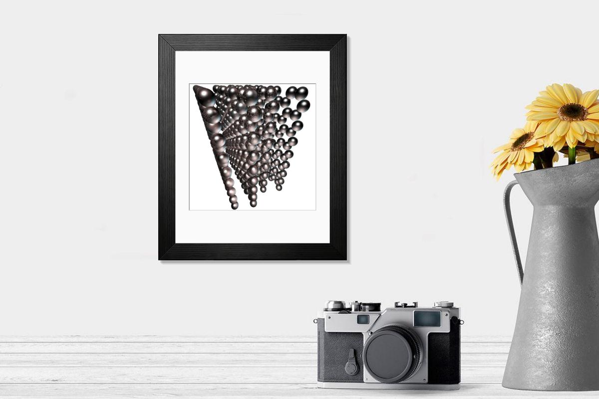 Shown hanging in a room: Modern 14"x12" (36x31cm)