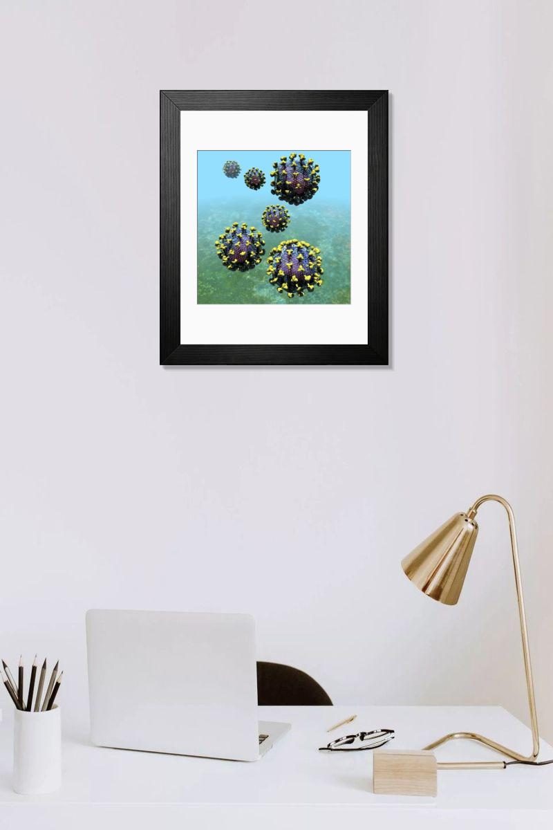 Shown hanging in a room: Modern 14"x12" (36x31cm)