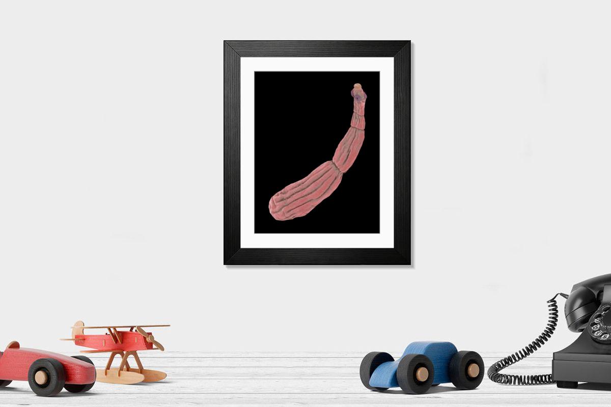Shown hanging in a room: Modern 14"x12" (36x31cm)