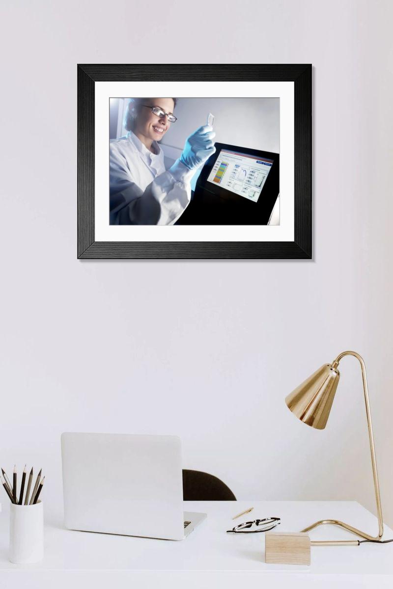 Shown hanging in a room: Modern 14"x12" (36x31cm)