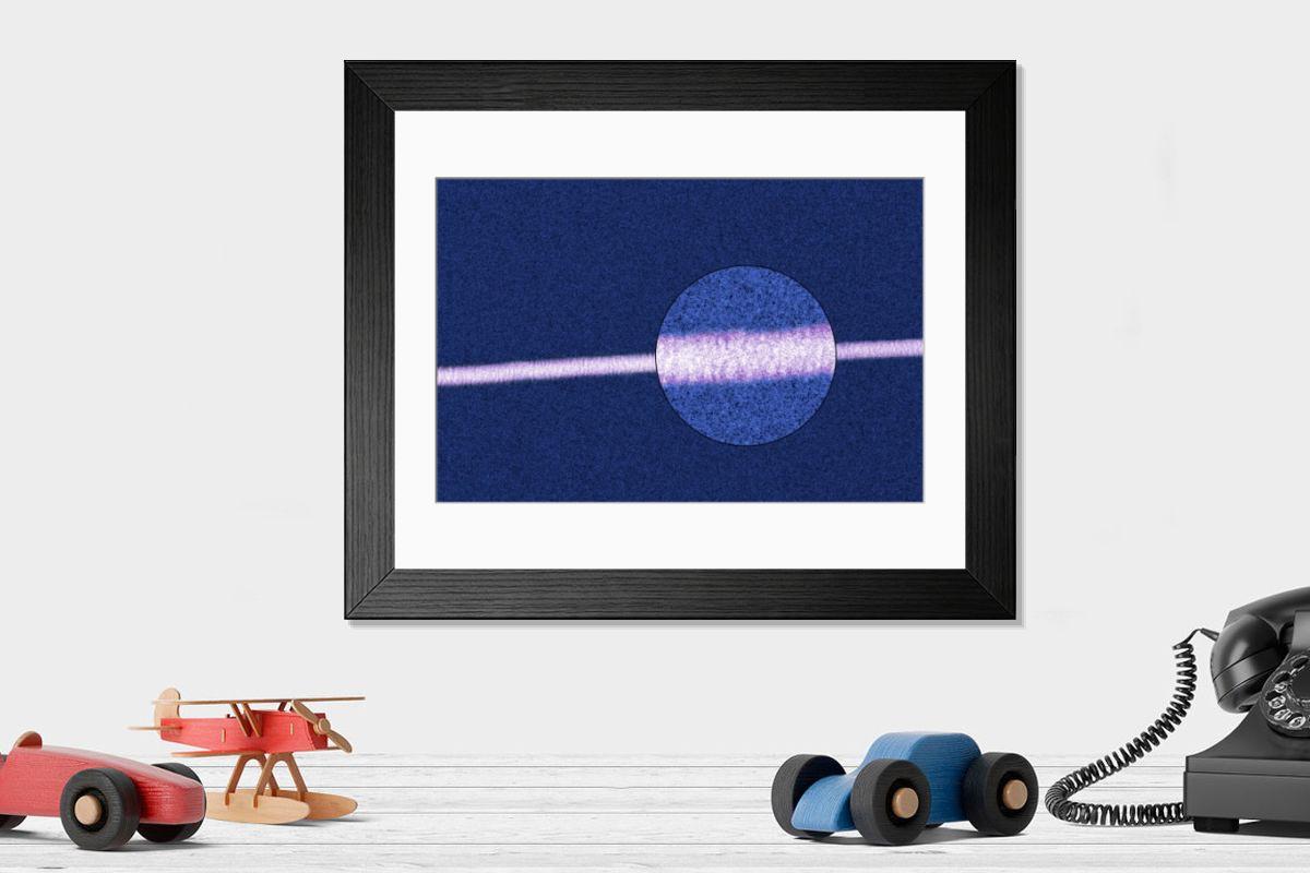 Shown hanging in a room: Modern 14"x12" (36x31cm)