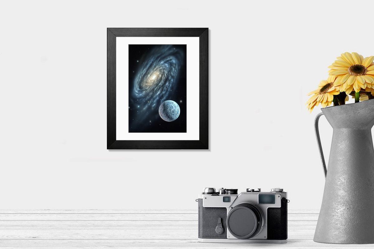 Shown hanging in a room: Modern 14"x12" (36x31cm)