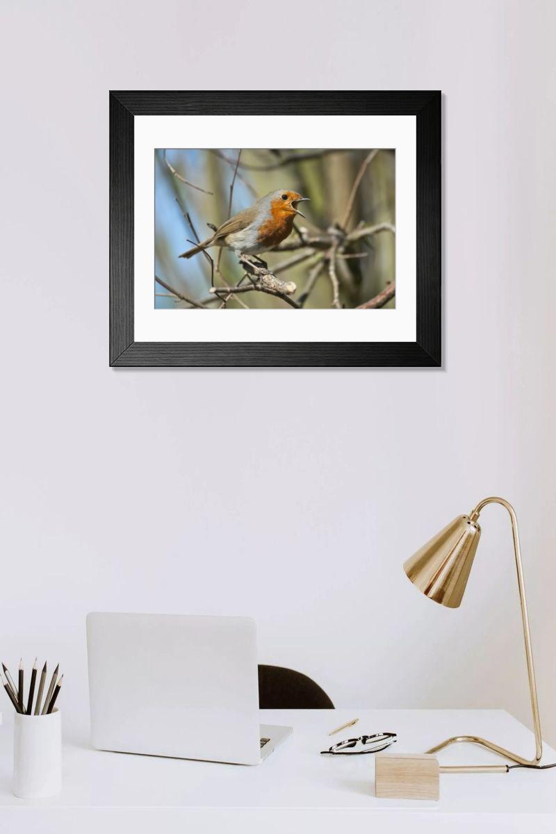 Shown hanging in a room: Modern 14"x12" (36x31cm)