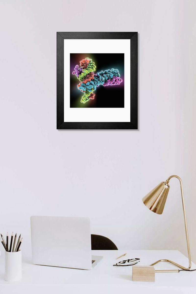 Shown hanging in a room: Modern 14"x12" (36x31cm)