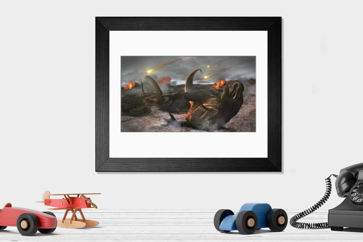 Shown hanging in a room: Modern 14"x12" (36x31cm)