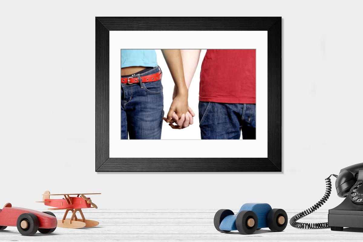 Shown hanging in a room: Modern 14"x12" (36x31cm)