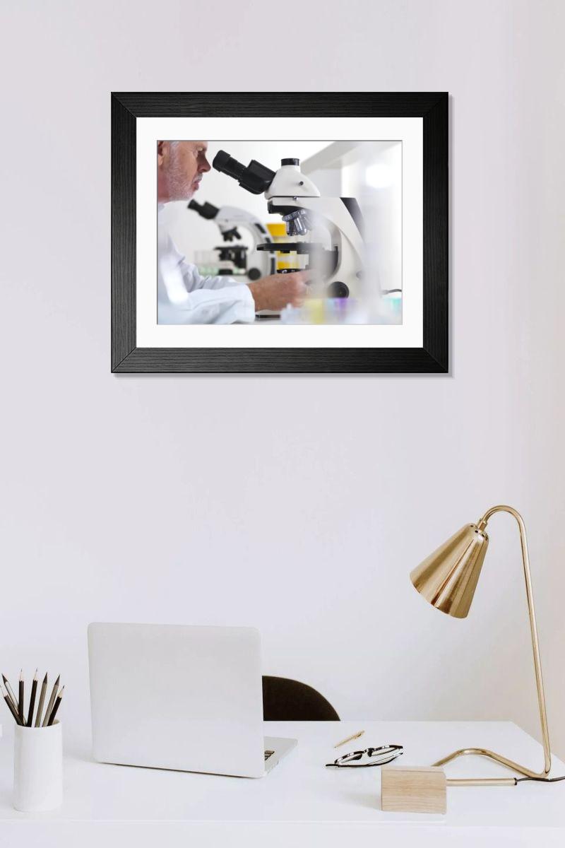 Shown hanging in a room: Modern 14"x12" (36x31cm)