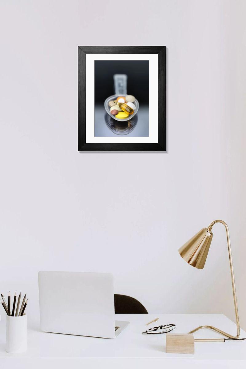 Shown hanging in a room: Modern 14"x12" (36x31cm)