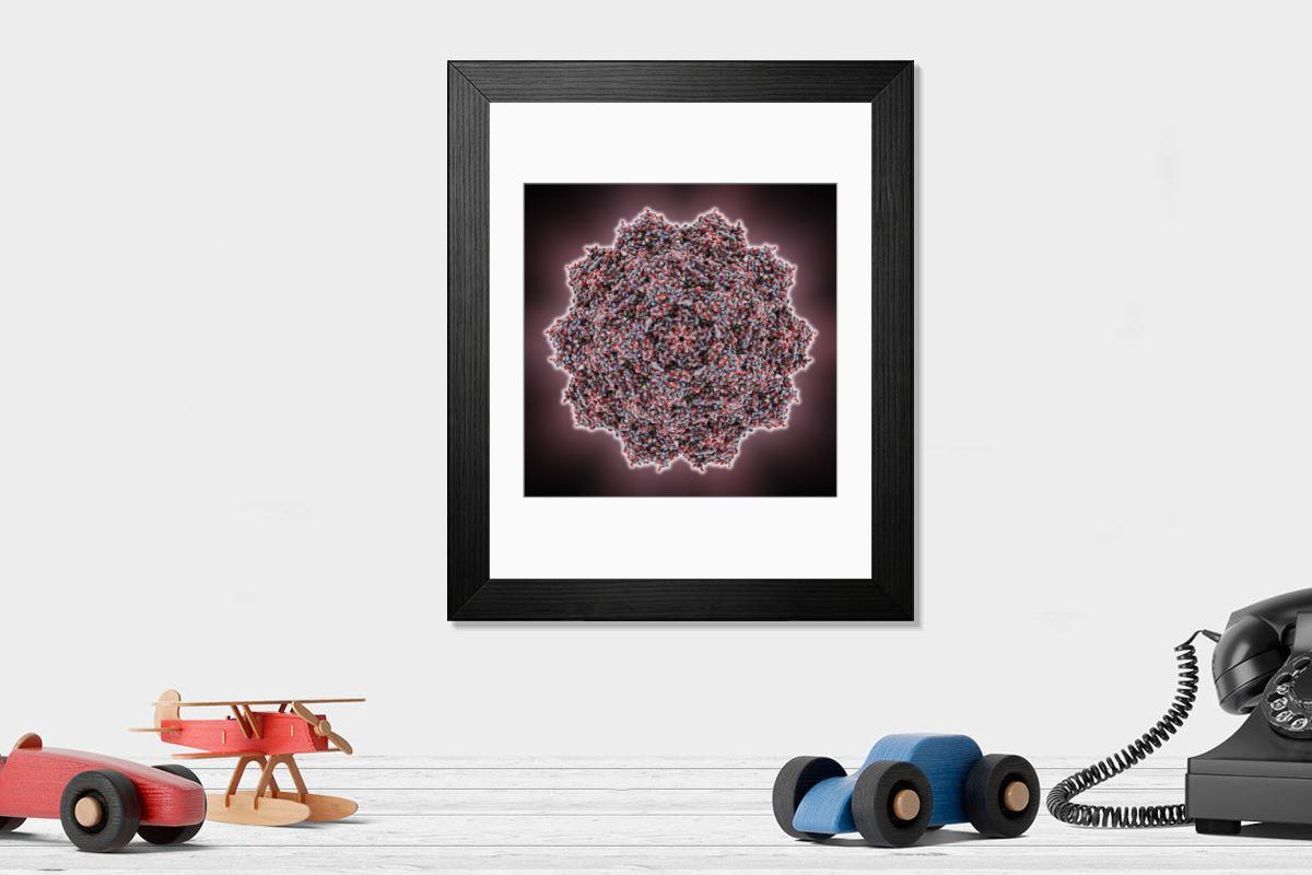 Shown hanging in a room: Modern 14"x12" (36x31cm)