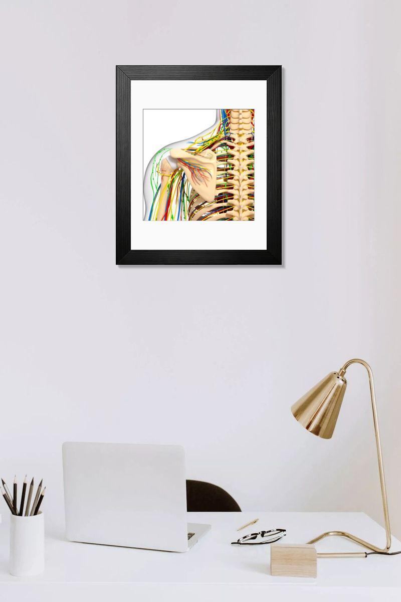 Shown hanging in a room: Modern 14"x12" (36x31cm)