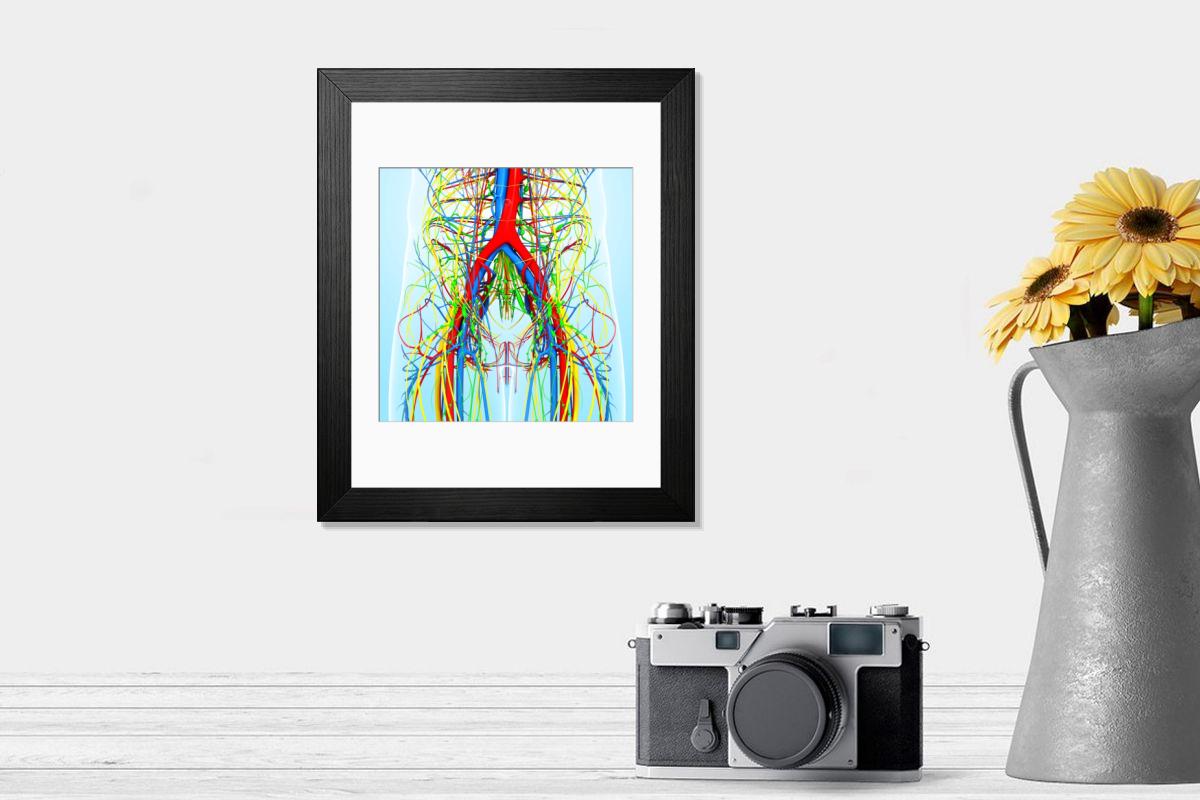 Shown hanging in a room: Modern 14"x12" (36x31cm)