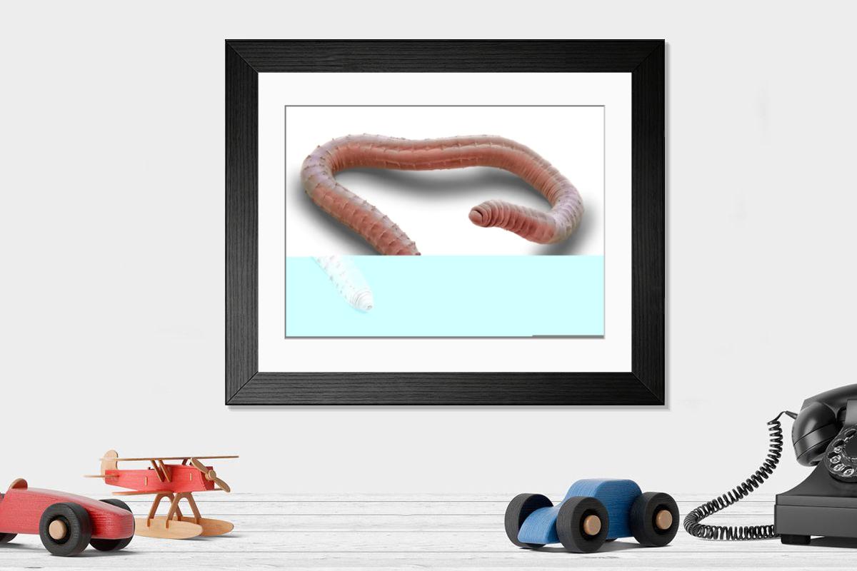 Shown hanging in a room: Modern 14"x12" (36x31cm)