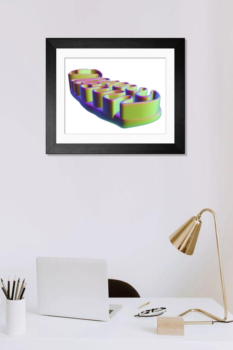 Shown hanging in a room: Modern 14"x12" (36x31cm)