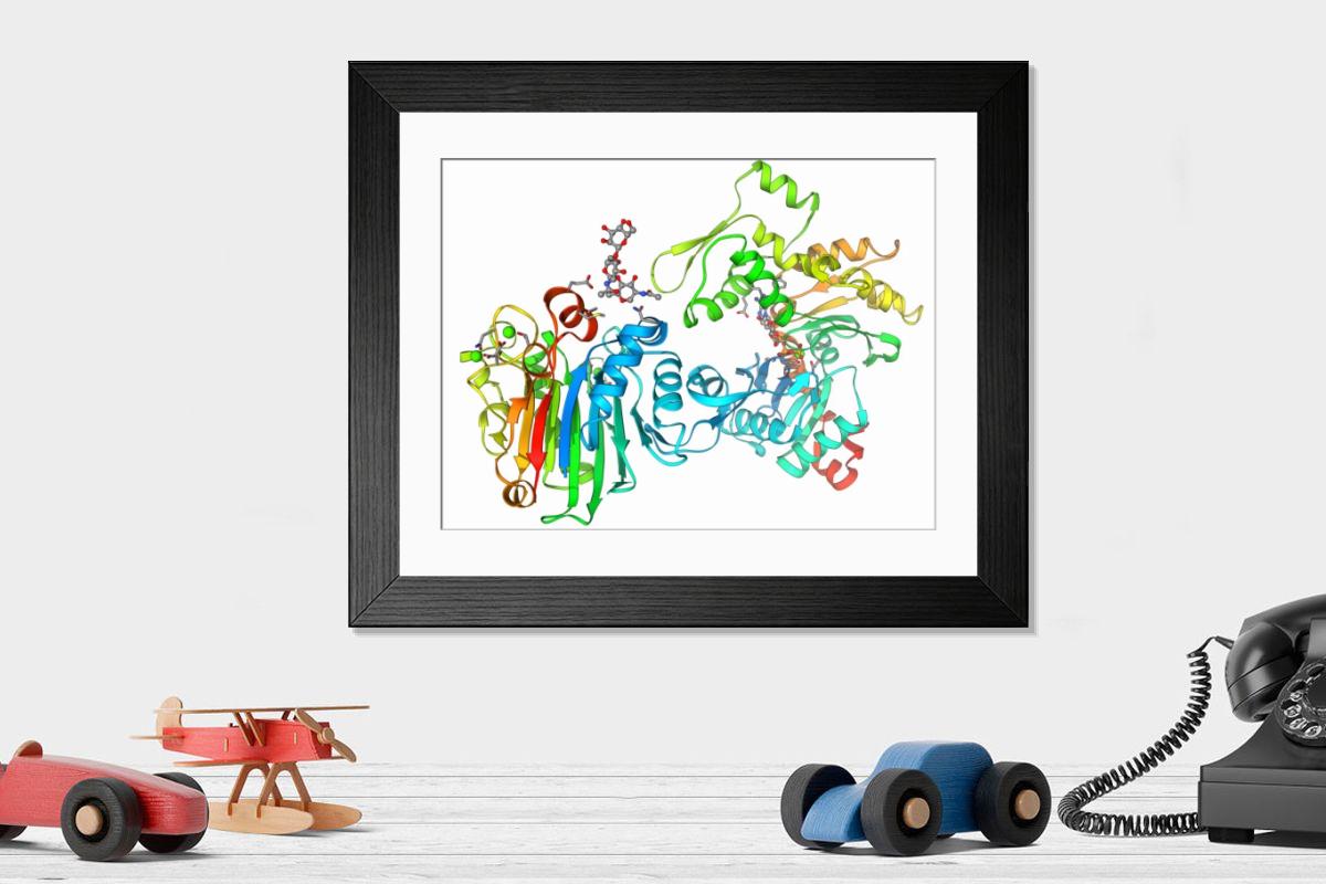 Shown hanging in a room: Modern 14"x12" (36x31cm)