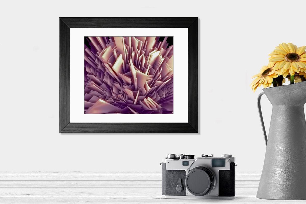 Shown hanging in a room: Modern 14"x12" (36x31cm)
