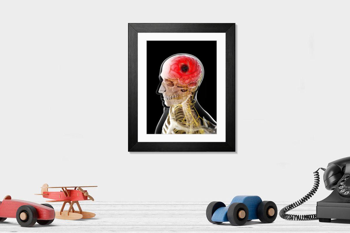 Shown hanging in a room: Modern 14"x12" (36x31cm)