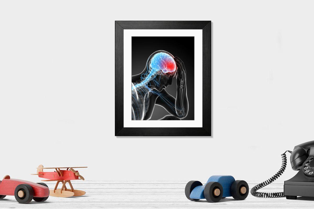Shown hanging in a room: Modern 14"x12" (36x31cm)