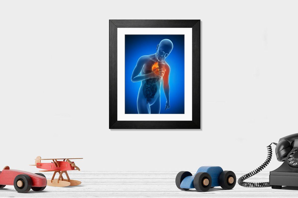Shown hanging in a room: Modern 14"x12" (36x31cm)