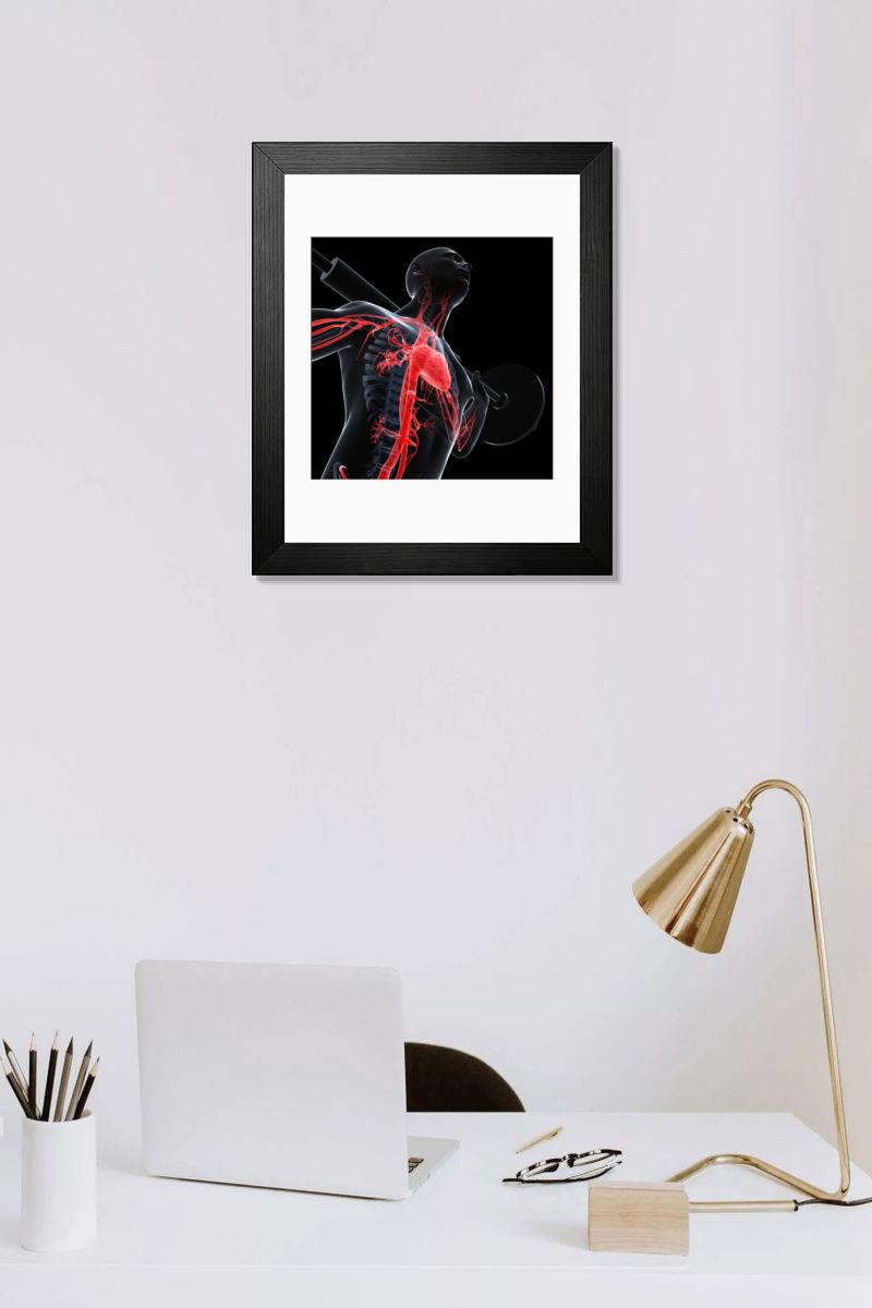 Shown hanging in a room: Modern 14"x12" (36x31cm)