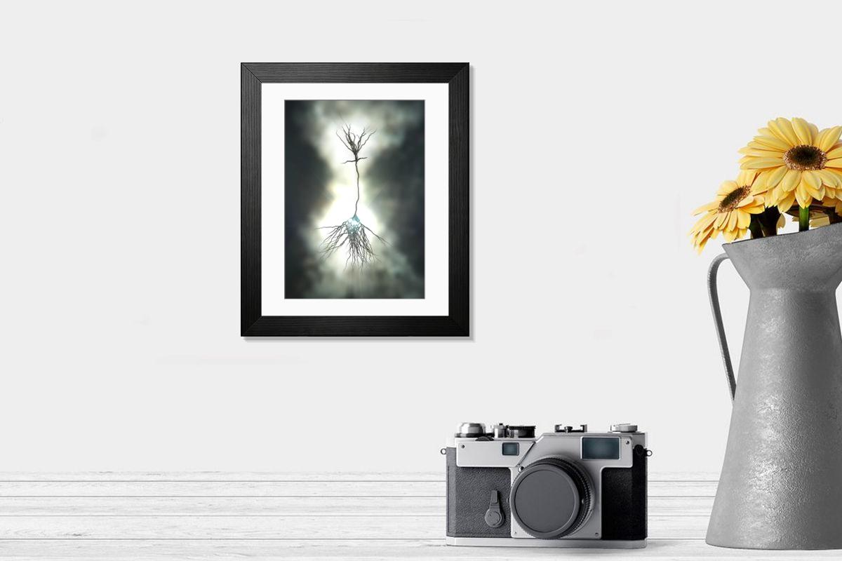 Shown hanging in a room: Modern 14"x12" (36x31cm)