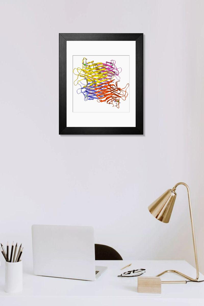 Shown hanging in a room: Modern 14"x12" (36x31cm)