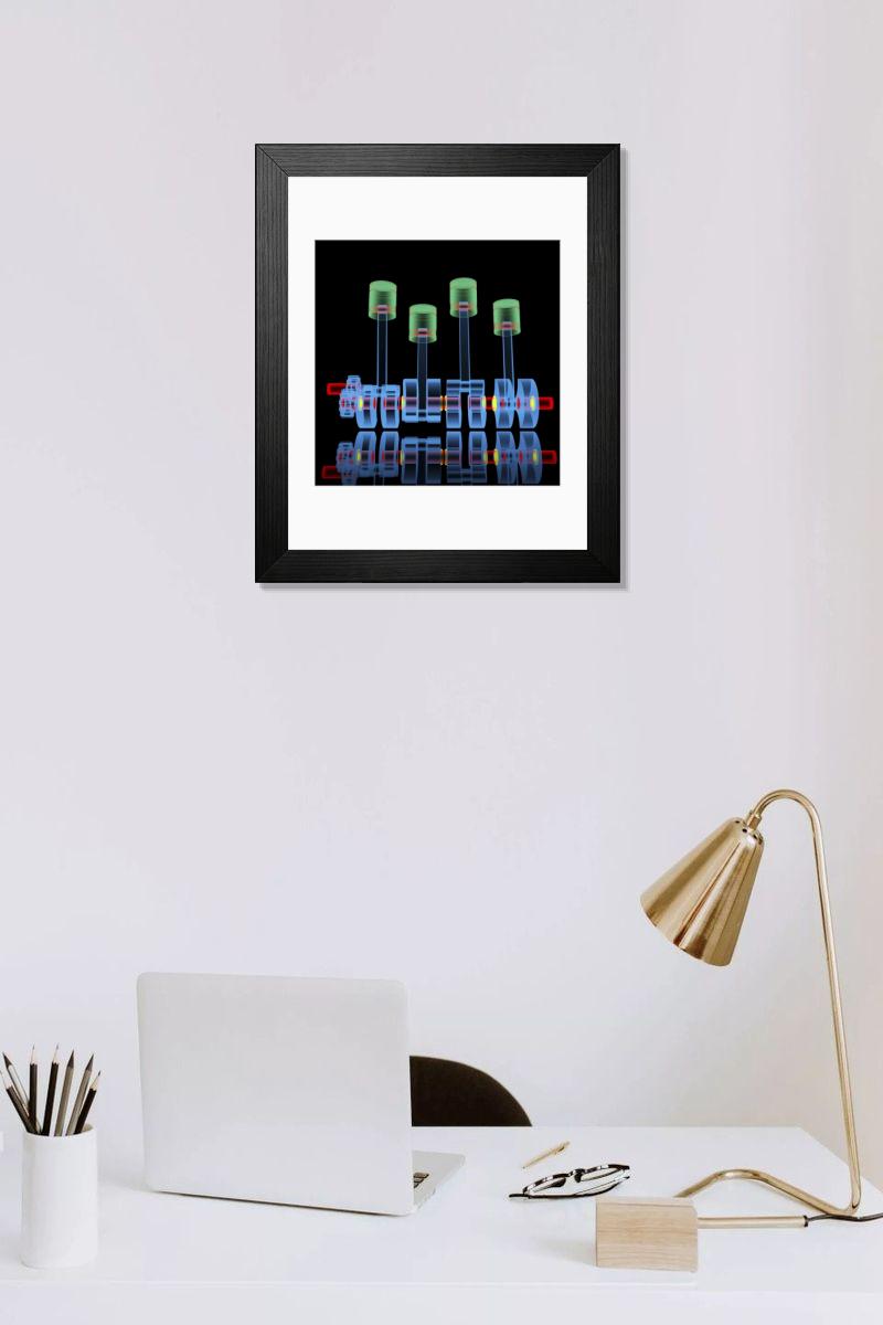 Shown hanging in a room: Modern 14"x12" (36x31cm)