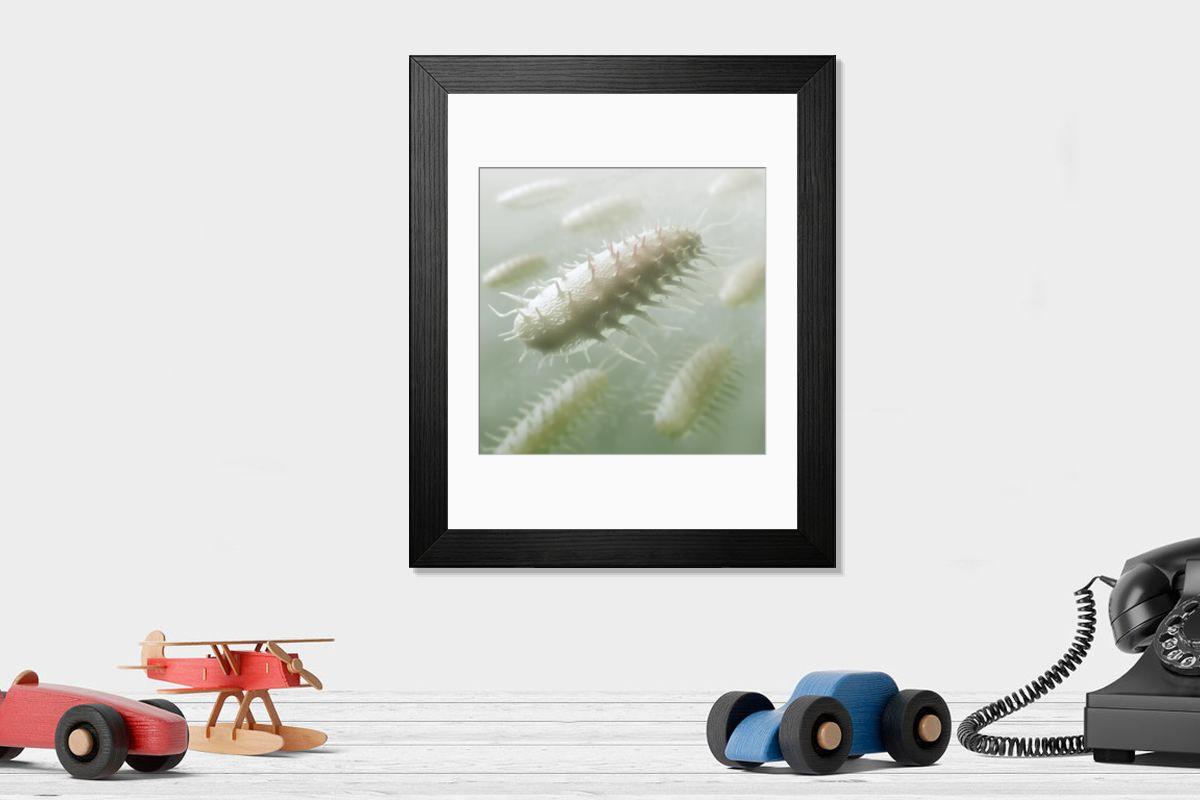 Shown hanging in a room: Modern 14"x12" (36x31cm)