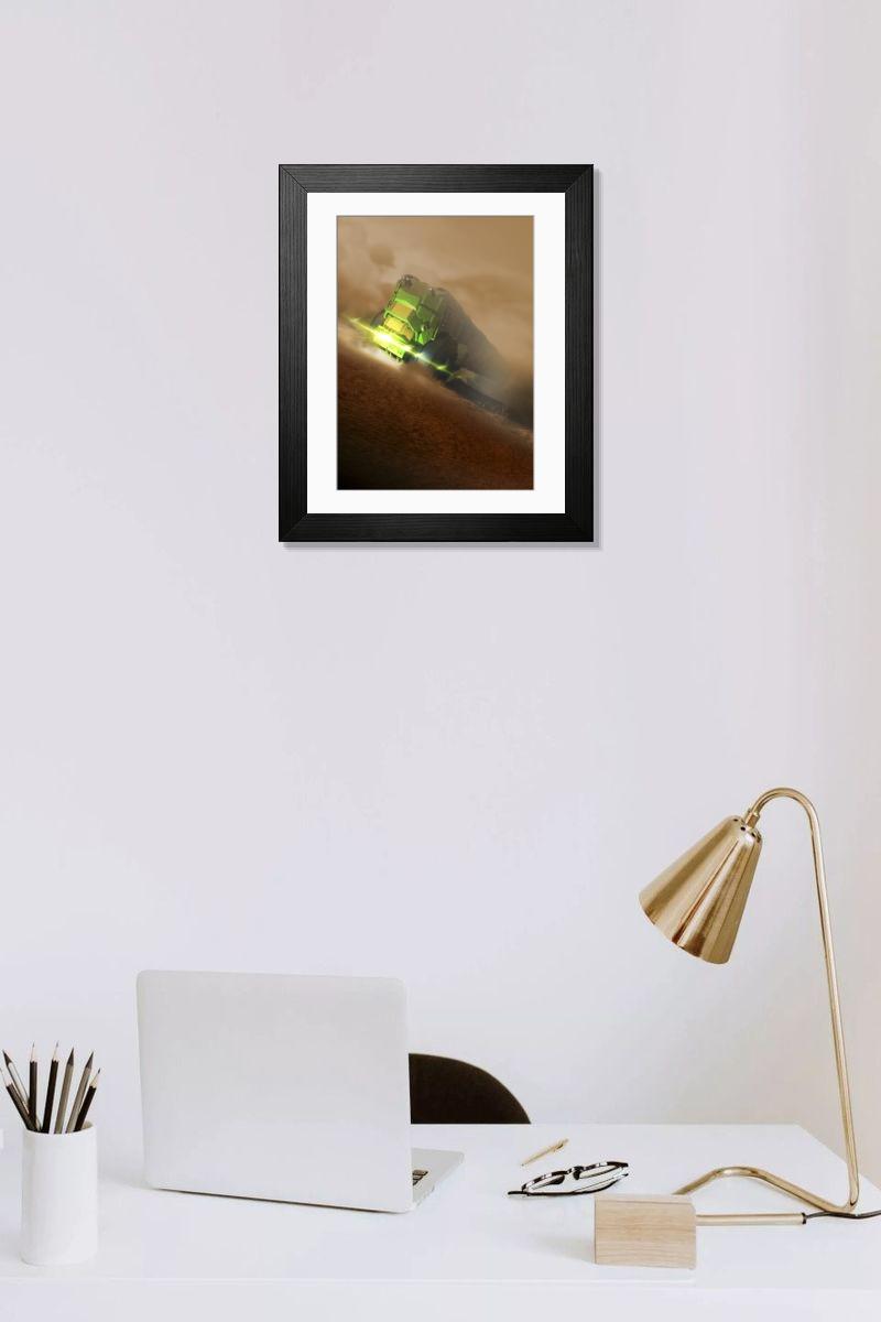 Shown hanging in a room: Modern 14"x12" (36x31cm)