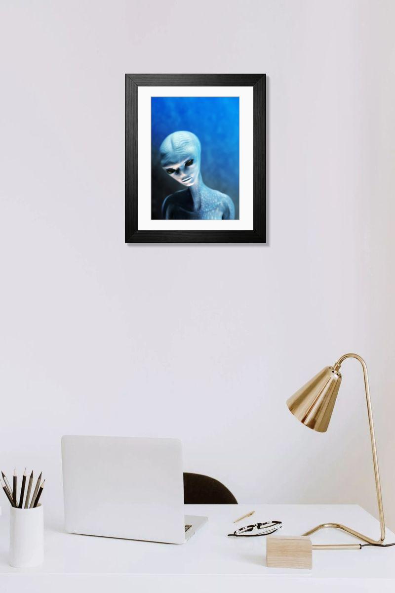 Shown hanging in a room: Modern 14"x12" (36x31cm)