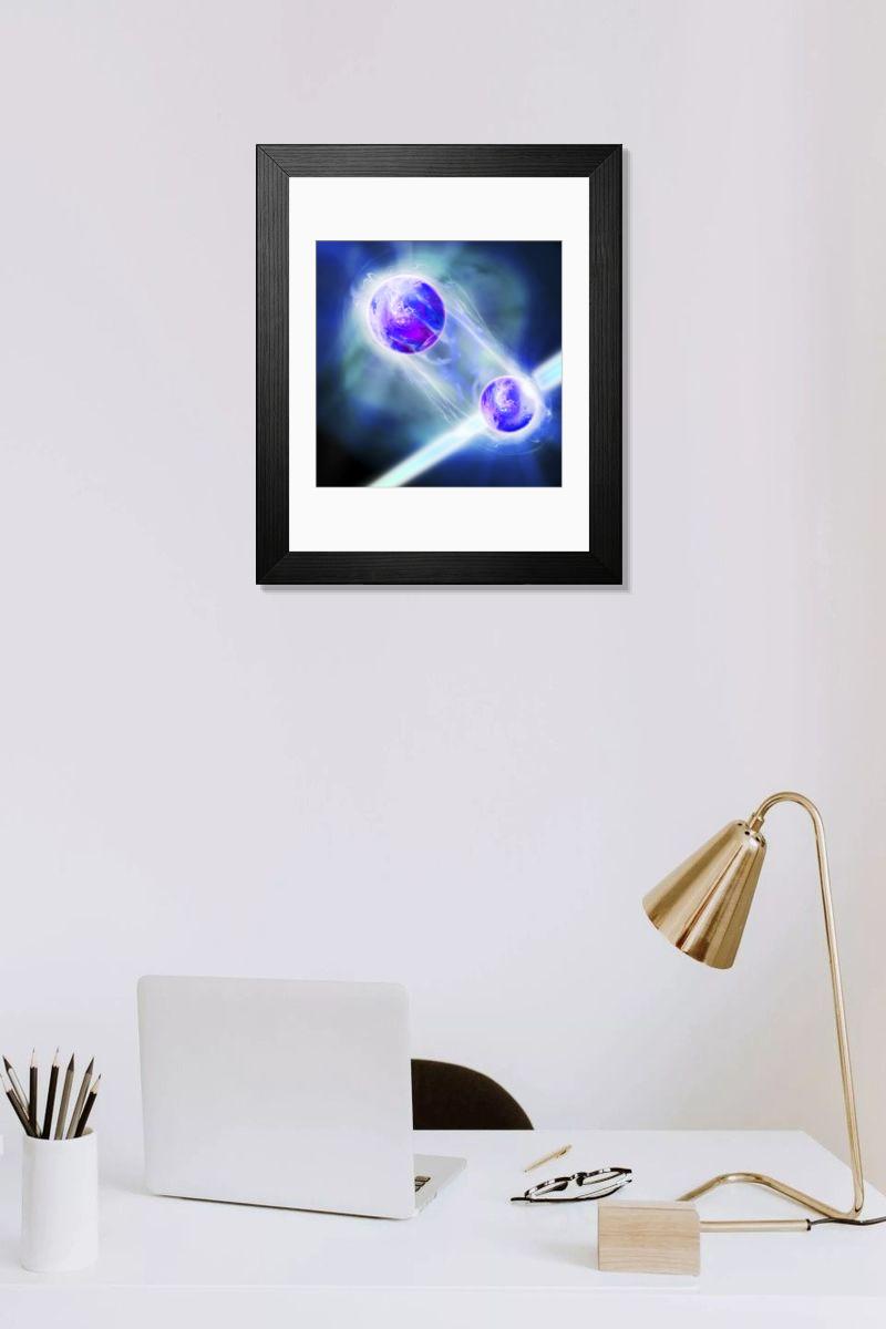 Shown hanging in a room: Modern 14"x12" (36x31cm)