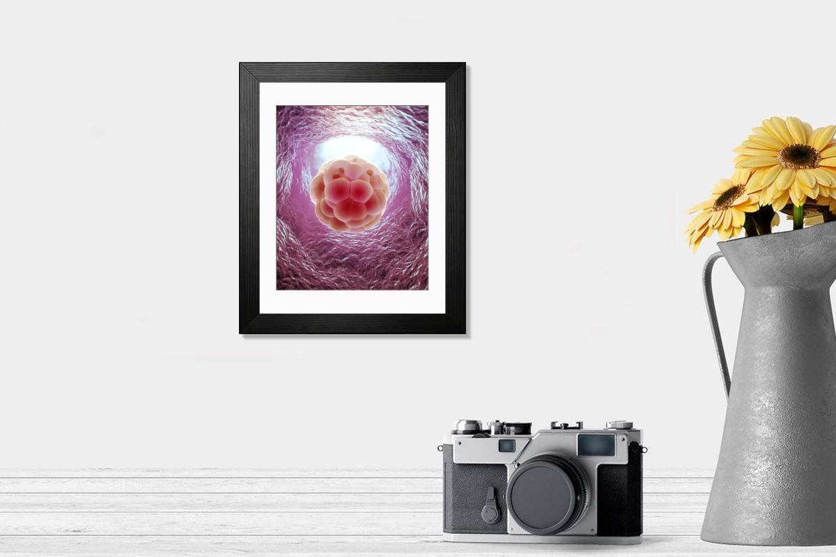 Shown hanging in a room: Modern 14"x12" (36x31cm)