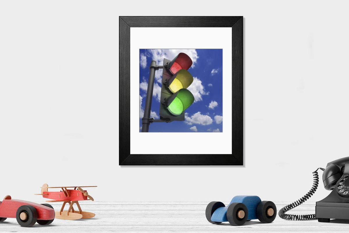 Shown hanging in a room: Modern 14"x12" (36x31cm)