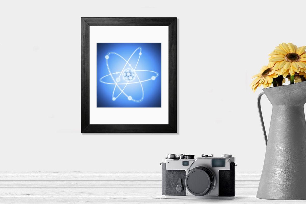 Shown hanging in a room: Modern 14"x12" (36x31cm)