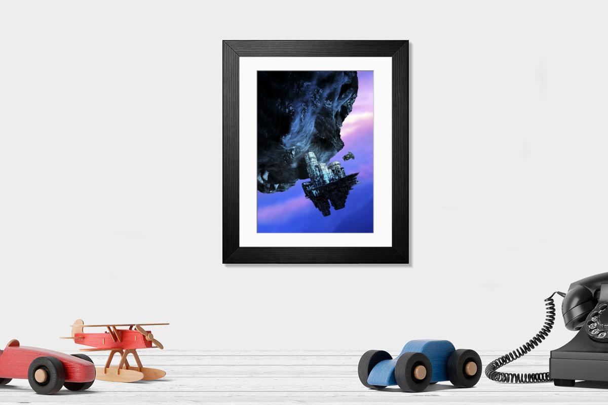 Shown hanging in a room: Modern 14"x12" (36x31cm)