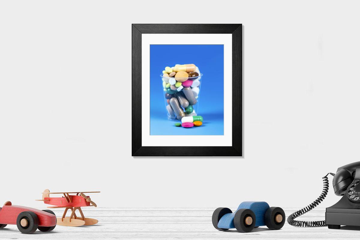 Shown hanging in a room: Modern 14"x12" (36x31cm)