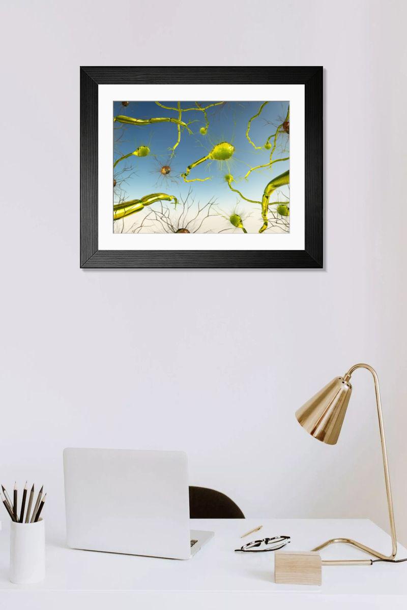 Shown hanging in a room: Modern 14"x12" (36x31cm)