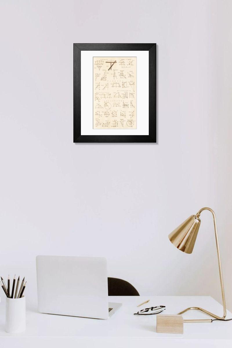 Shown hanging in a room: Modern 14"x12" (36x31cm)