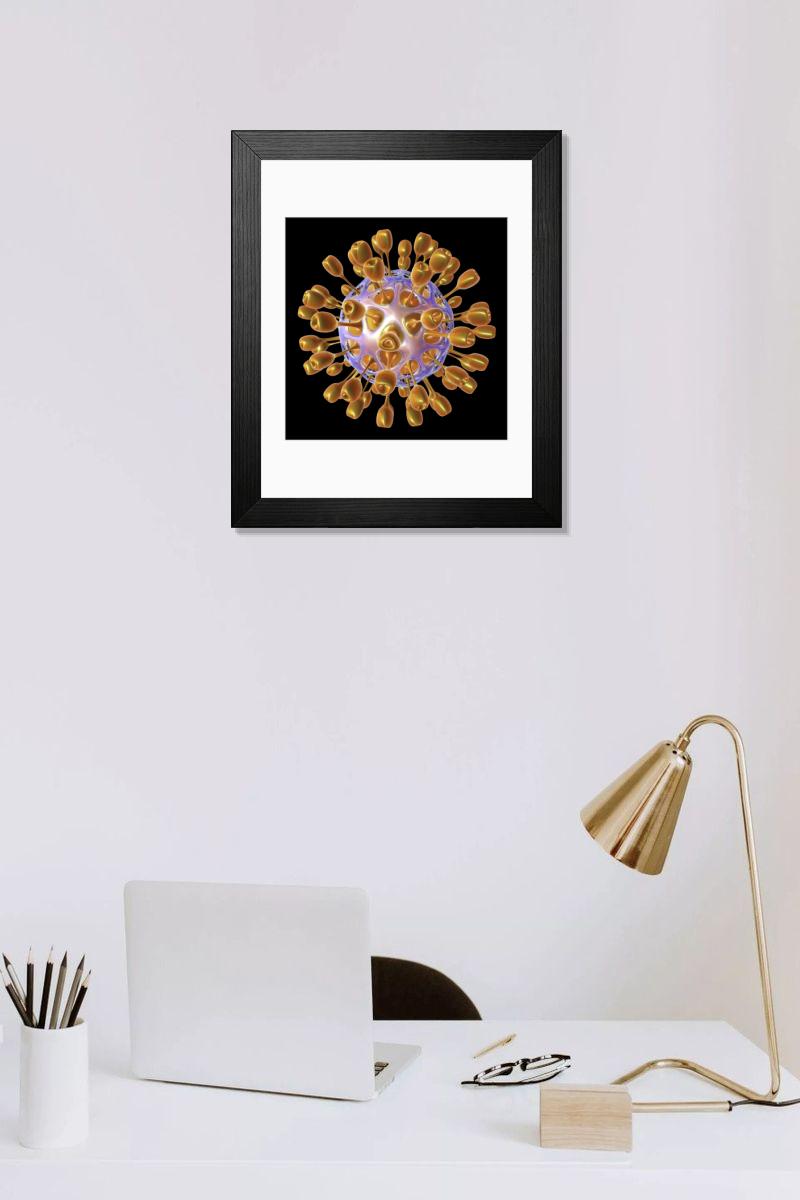 Shown hanging in a room: Modern 14"x12" (36x31cm)