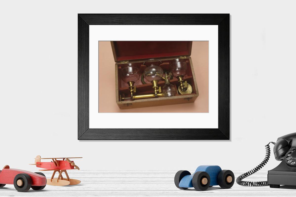 Shown hanging in a room: Modern 14"x12" (36x31cm)
