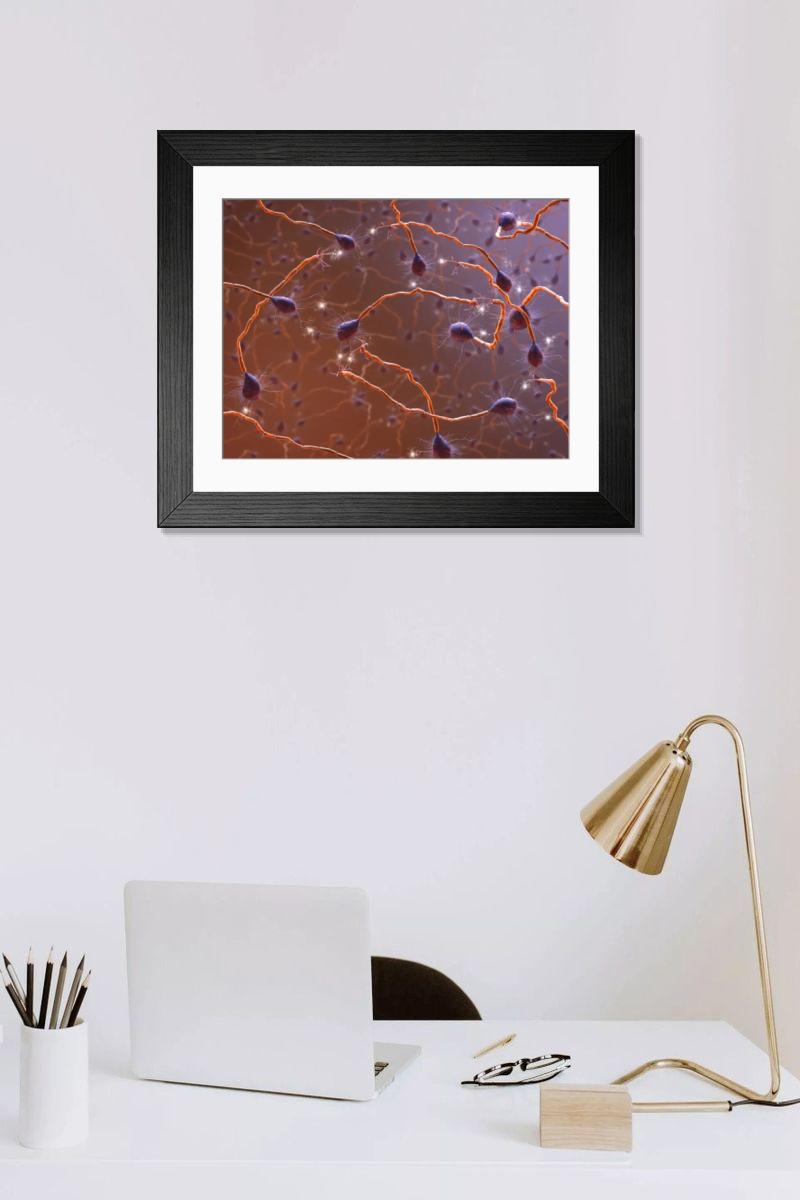 Shown hanging in a room: Modern 14"x12" (36x31cm)