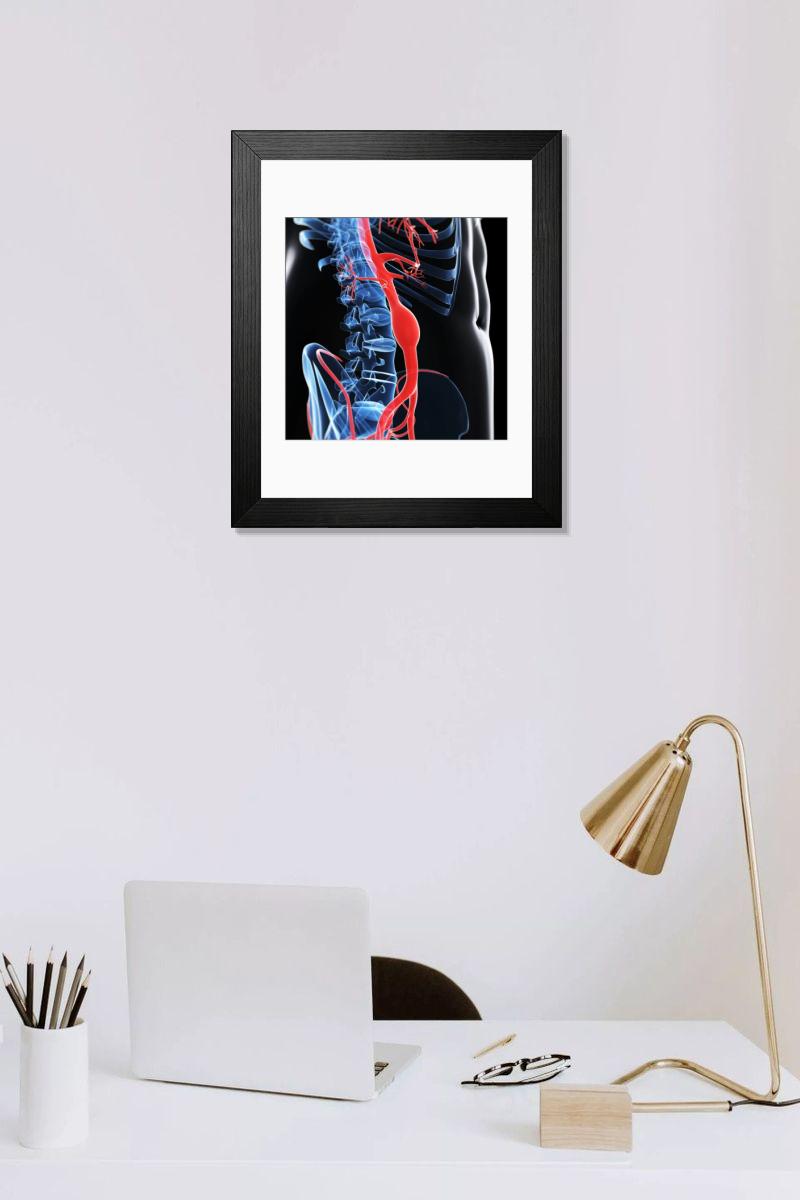 Shown hanging in a room: Modern 14"x12" (36x31cm)