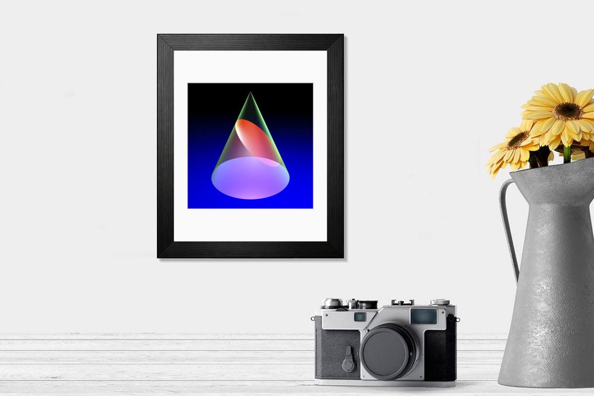 Shown hanging in a room: Modern 14"x12" (36x31cm)