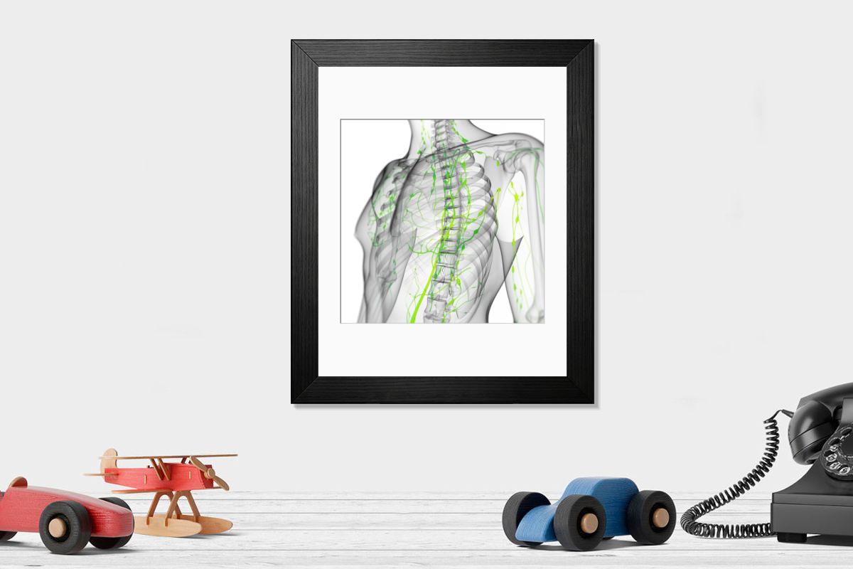 Shown hanging in a room: Modern 14"x12" (36x31cm)
