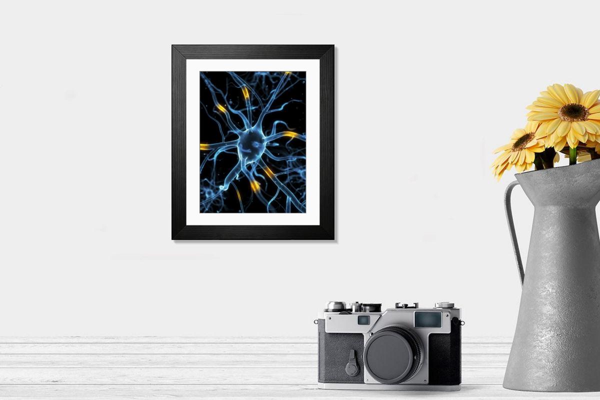 Shown hanging in a room: Modern 14"x12" (36x31cm)